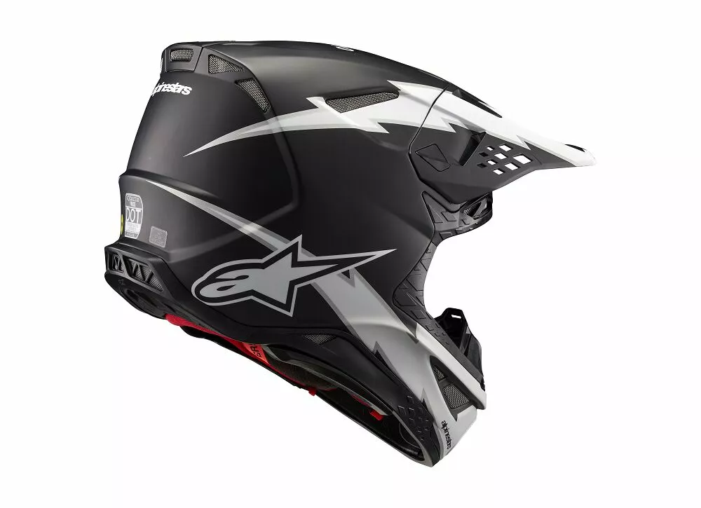 Alpinestars Supertech M10 Ampress Crossikypärä Musta/ Valkoinen - 4