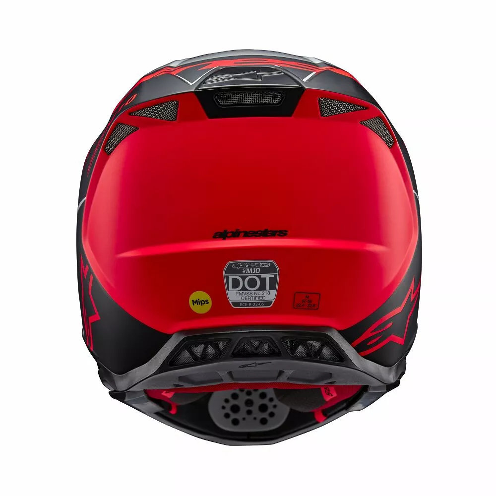 Alpinestars Supertech M10 Flood Crosshelm Zilver/ Zwart/ Rood - 3