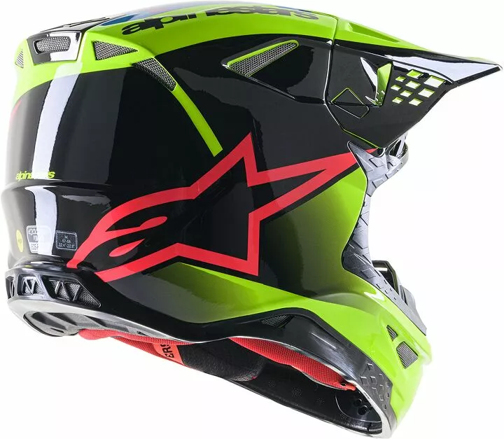 Alpinestars Supertech M10 Unite Crosshelm Grün/ Schwarz/ Rot - 2