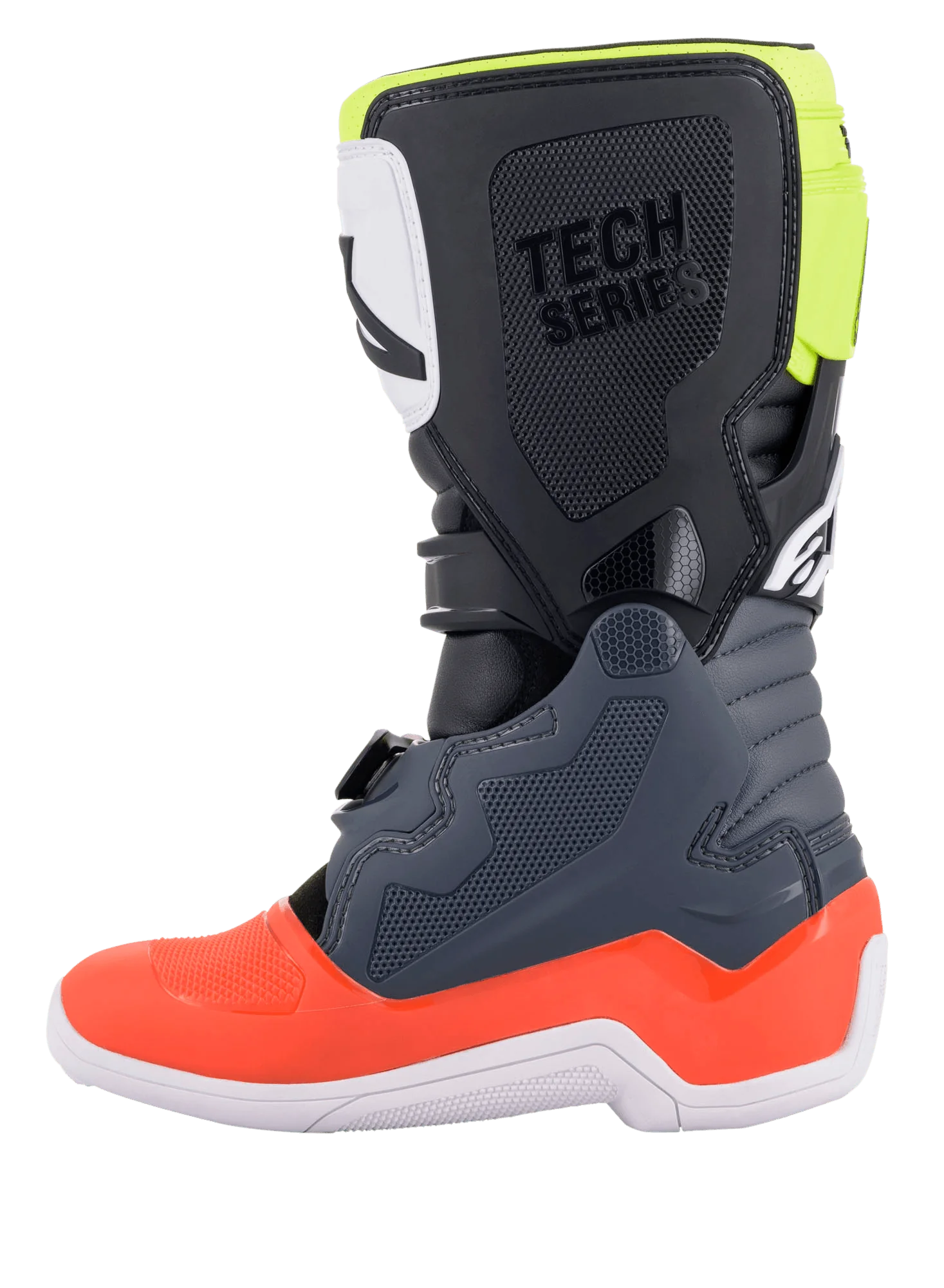 Bota TECH 7S juvenil Alpinestars Negro/ Gris/ Rojo/ Blanco/ Amarillo - 4
