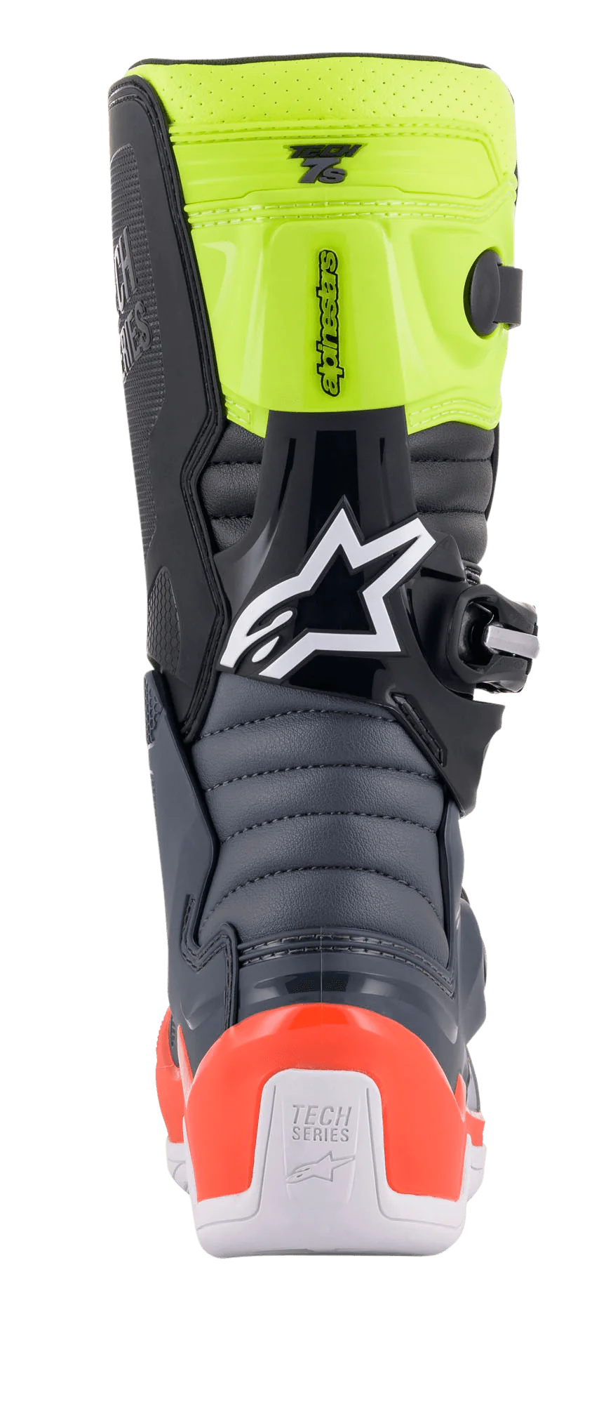 Bota TECH 7S juvenil Alpinestars Negro/ Gris/ Rojo/ Blanco/ Amarillo - 5