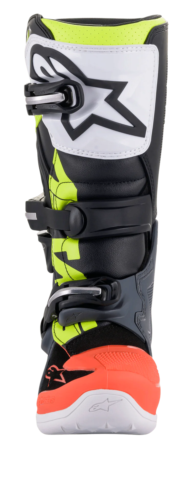 Bota TECH 7S juvenil Alpinestars Negro/ Gris/ Rojo/ Blanco/ Amarillo - 3