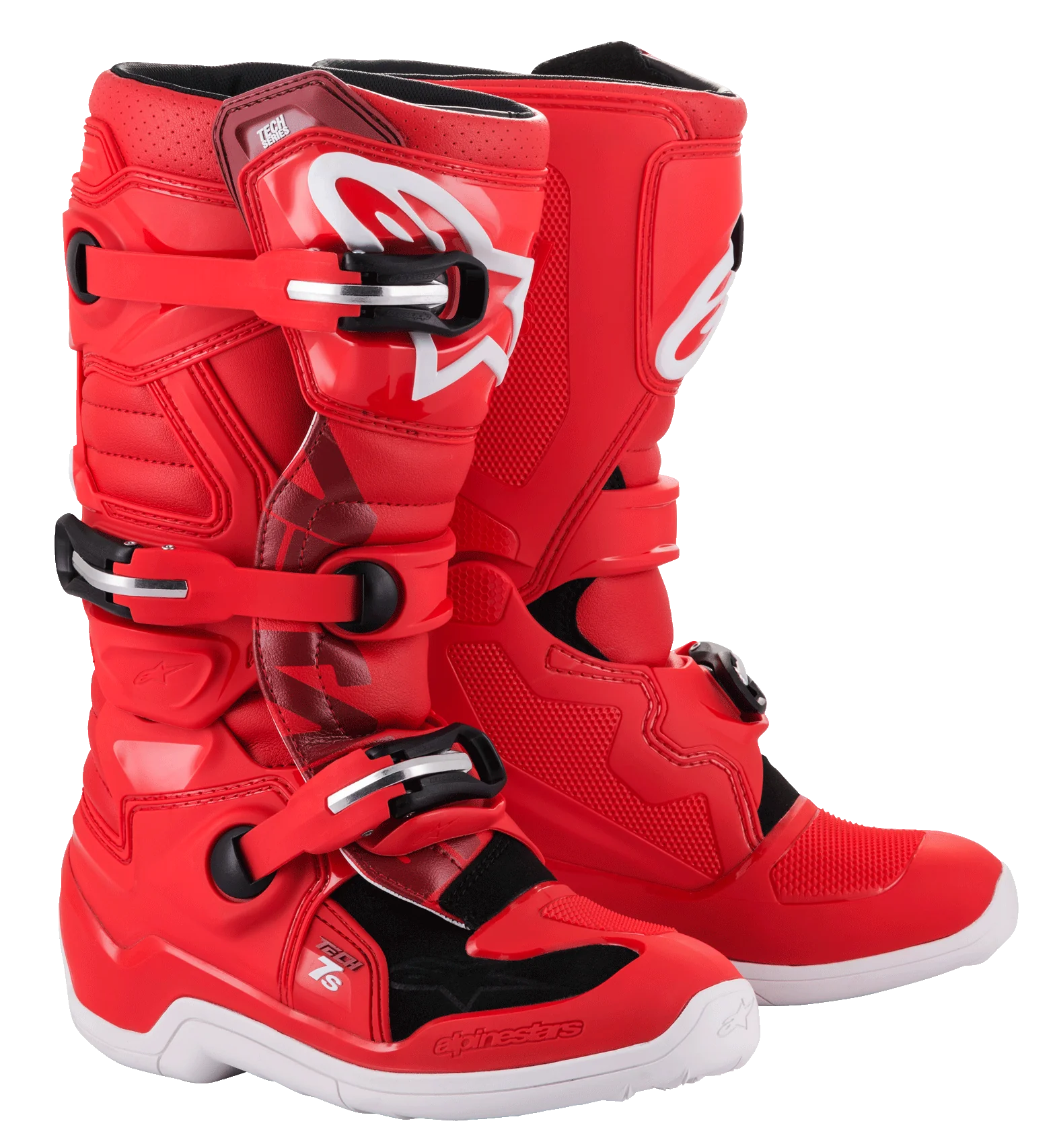 Alpinestars Youth Tech 7S Crossisaappaat Punainen