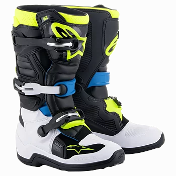 Alpinestars Youth Tech 7S Crossisaappaat Musta/ Sininen/ Valkoinen/ Keltainen