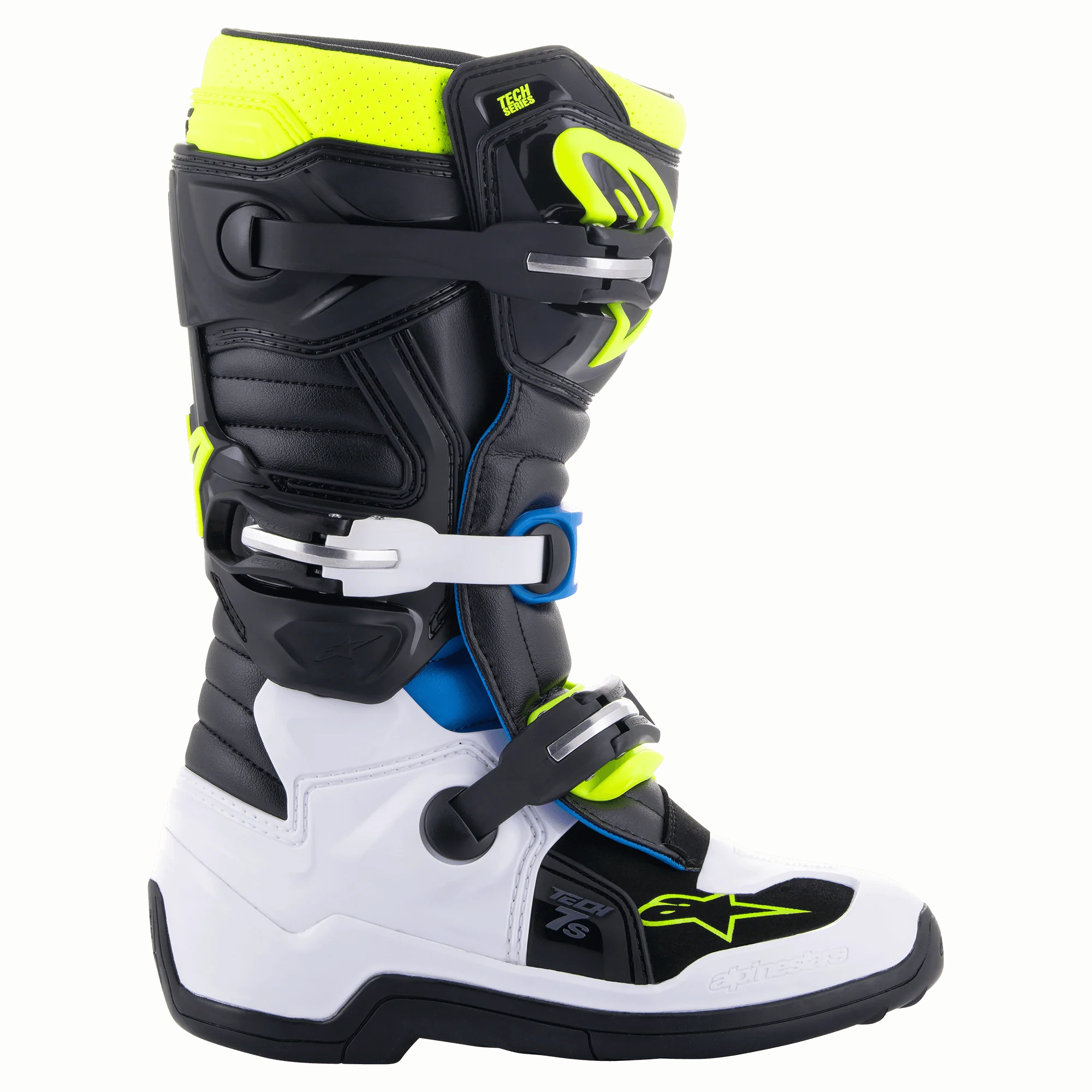 Alpinestars Tech 7S Kinderstiefel Schwarz/ Blau/ Wieß/ Gelb - 2