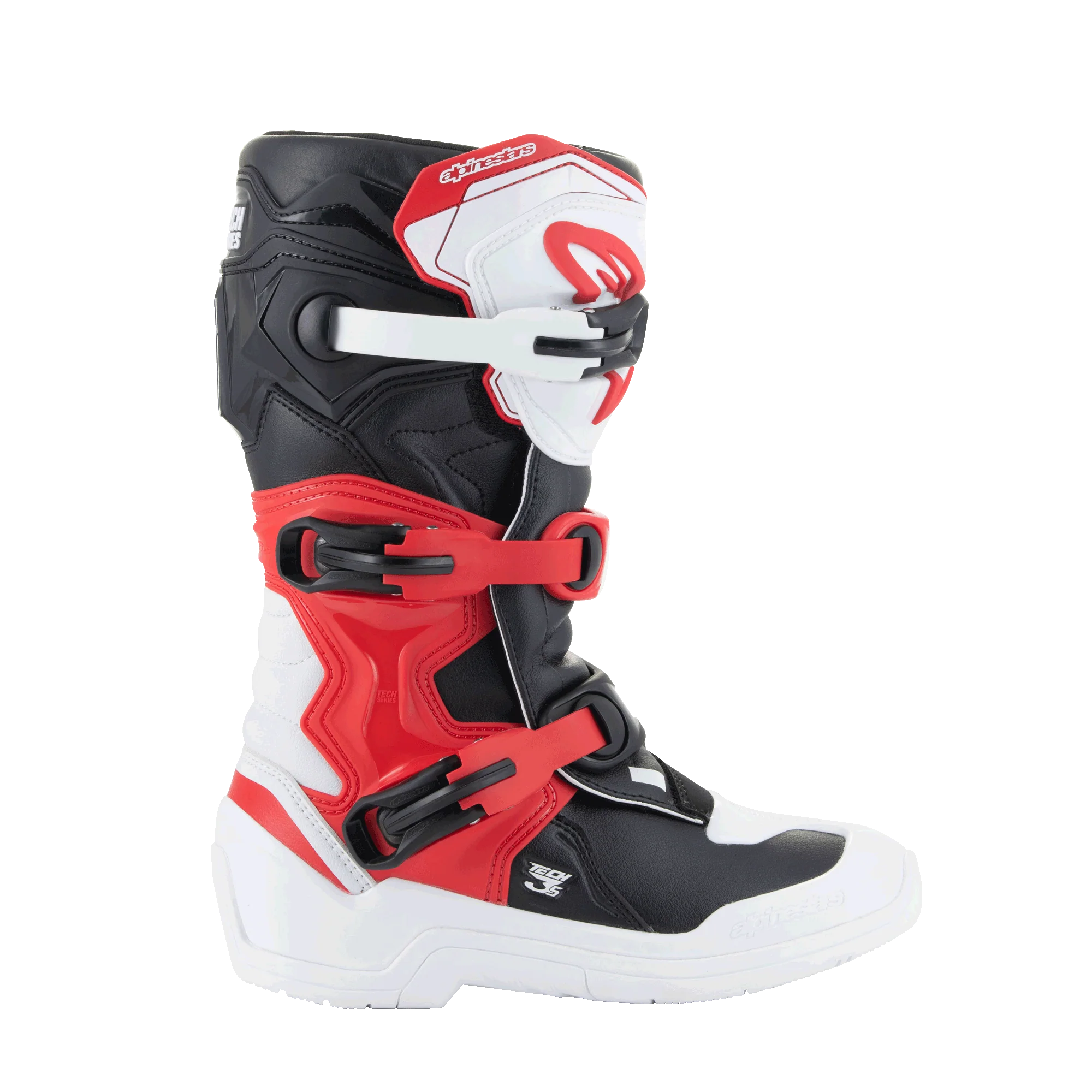 Alpinestars Youth Tech 3S MX Boots Black/ Red/ White - 2