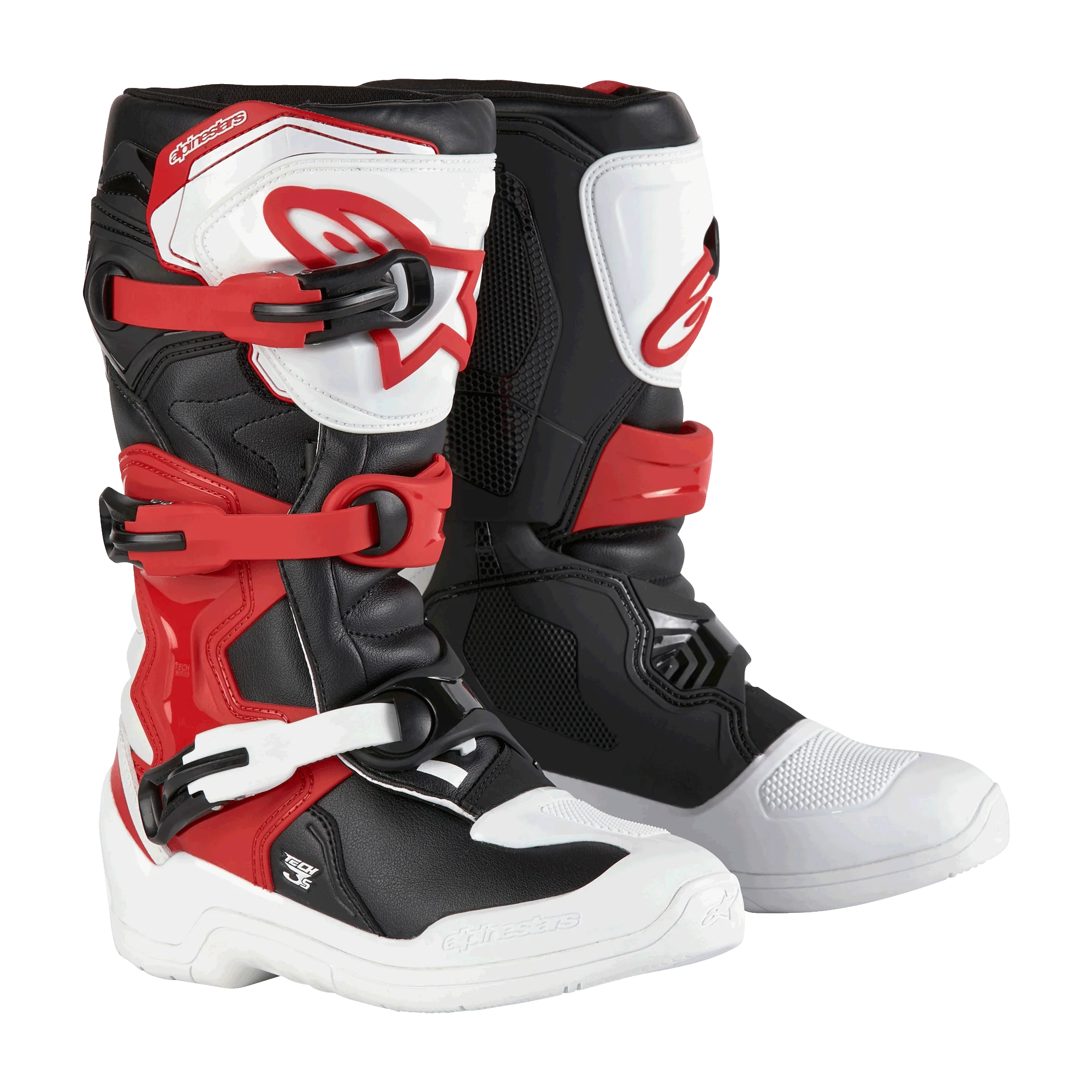 Alpinestars Youth Tech 3S MX Boots Black/ Red/ White