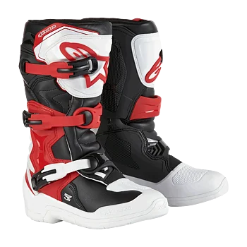 Alpinestars Youth Tech 3S MX Crossisaappaat Musta/ Punainen/ Valkoinen