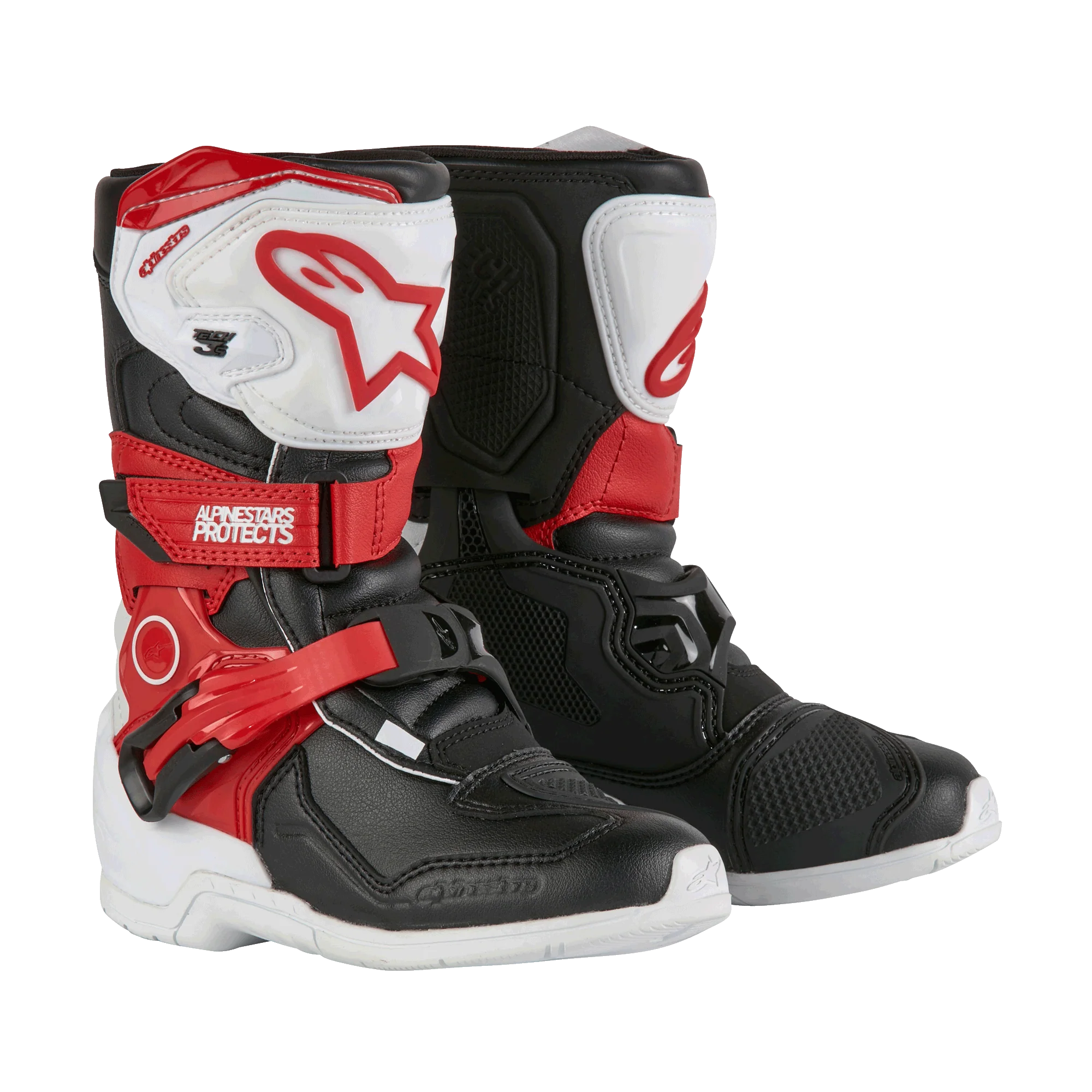 Alpinestars Kids Tech 3S Crosstövlar Svart/ Röd/ Vit