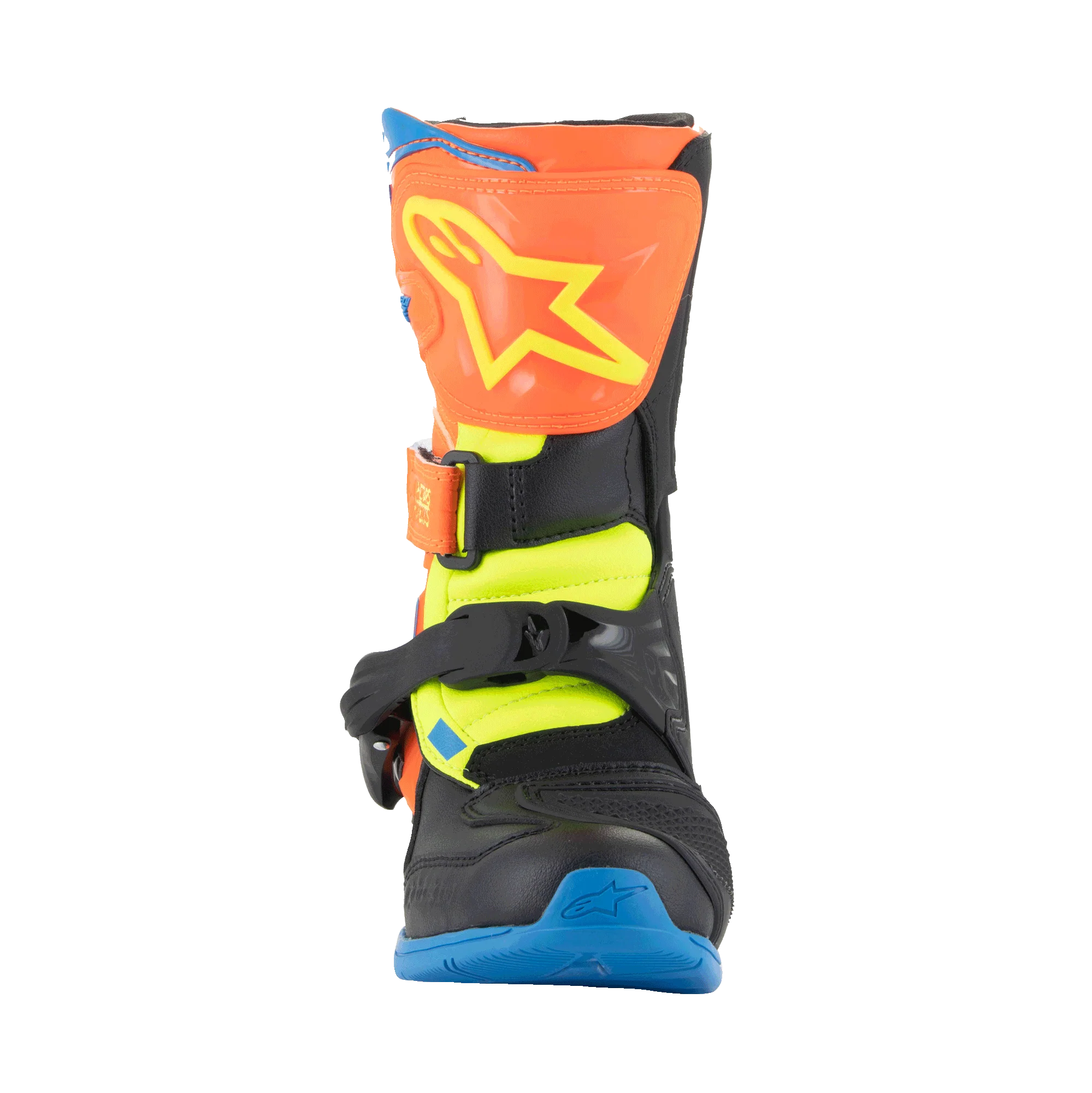 Alpinestars Kids Tech 3S Crossisaappaat Sininen/ Hi-Vis Oranssi/ Hi-Vis Keltainen - 3