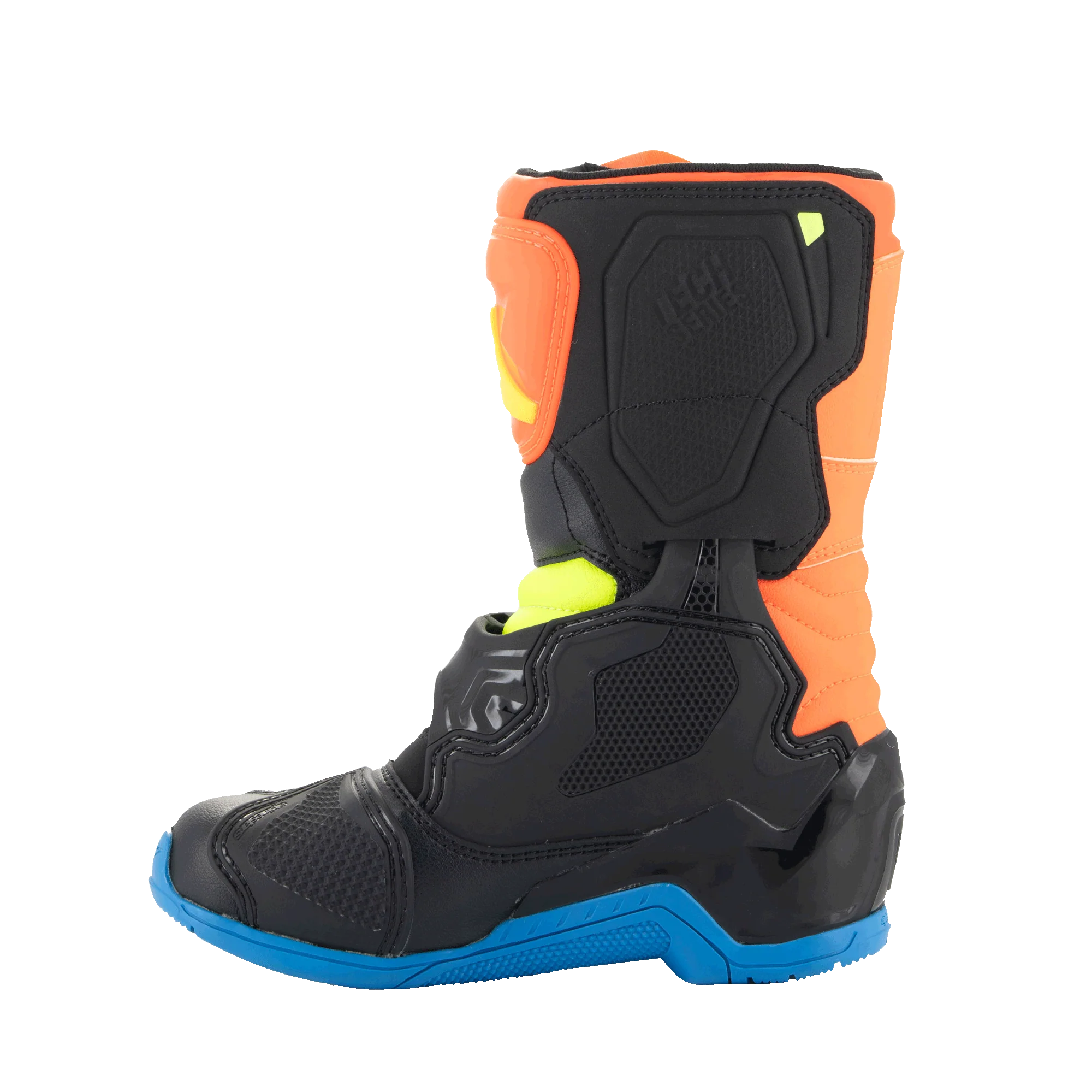 Alpinestars Kids Tech 3S Crossisaappaat Sininen/ Hi-Vis Oranssi/ Hi-Vis Keltainen - 4