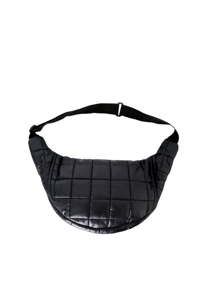 Black Colour - Happy  Quilt Bag Black - 2