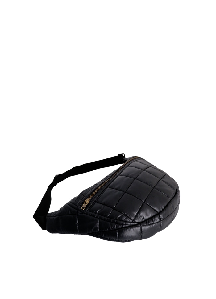 Black Colour - Happy  Quilt Bag Black - 3