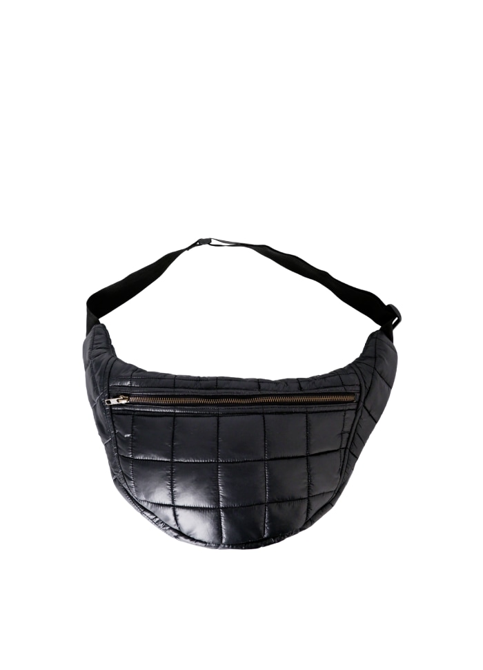 Black Colour - Happy  Quilt Bag Black - 4
