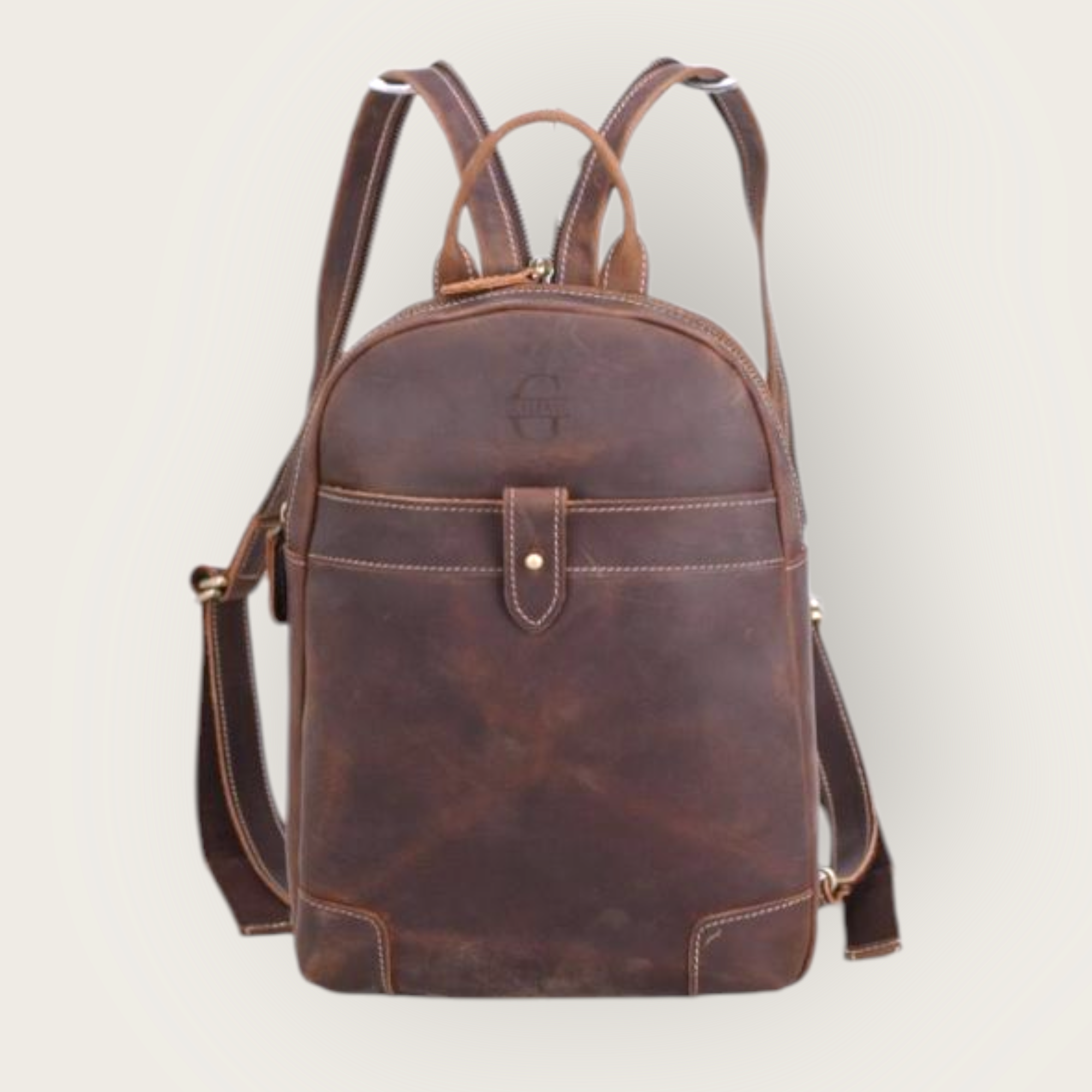 2-1 leather backpack