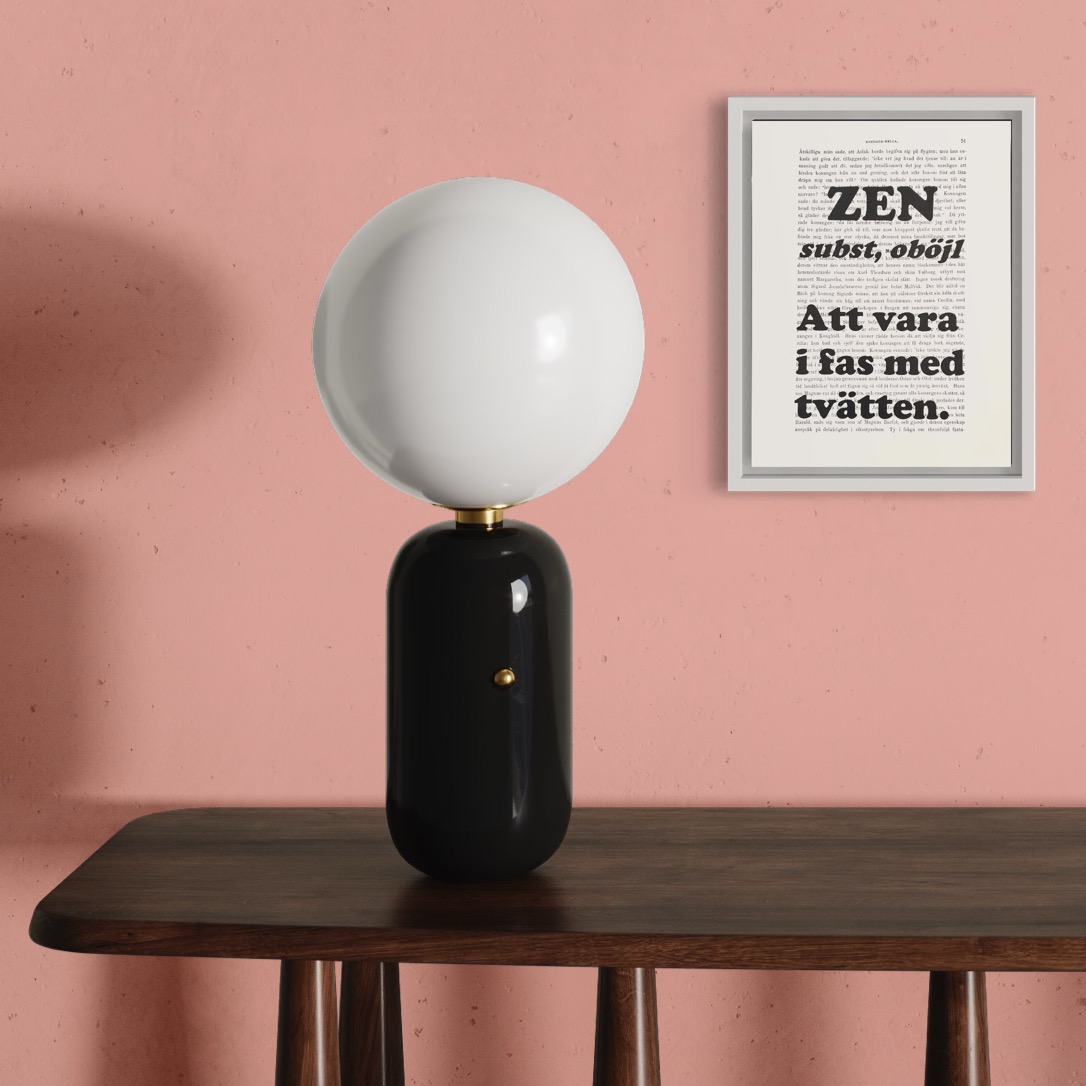 Tavla med texten Zen - att vara i fas med tvätten.