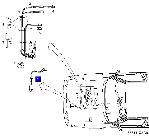  Ignition cable 9000 92-93