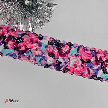 Colorful stretch lace - 60 mm