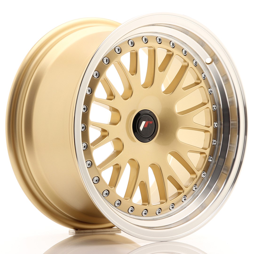16" JR Wheels JR10 - Gold Machined Lip - 2