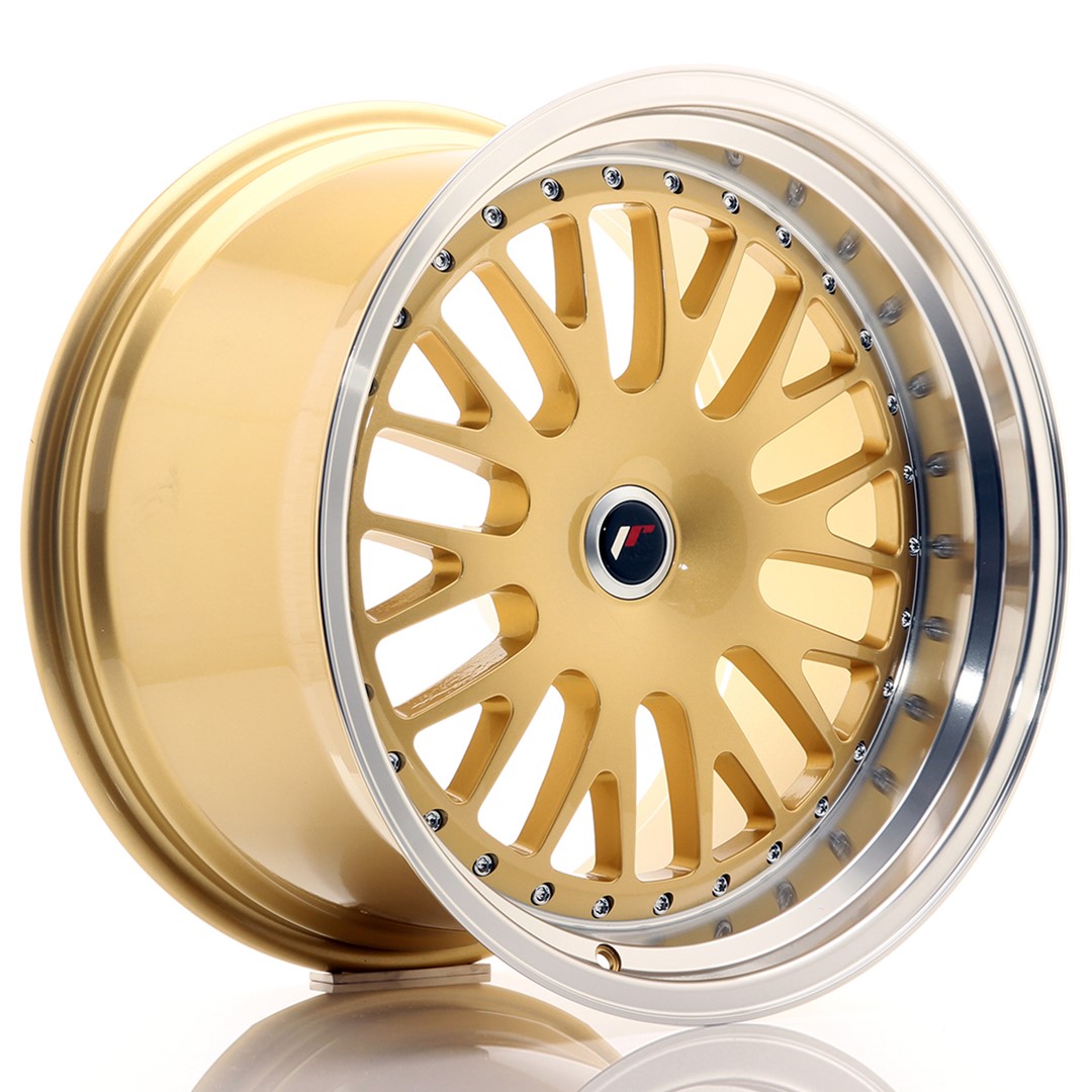19" JR Wheels JR10 - Gold Machined Lip - 3