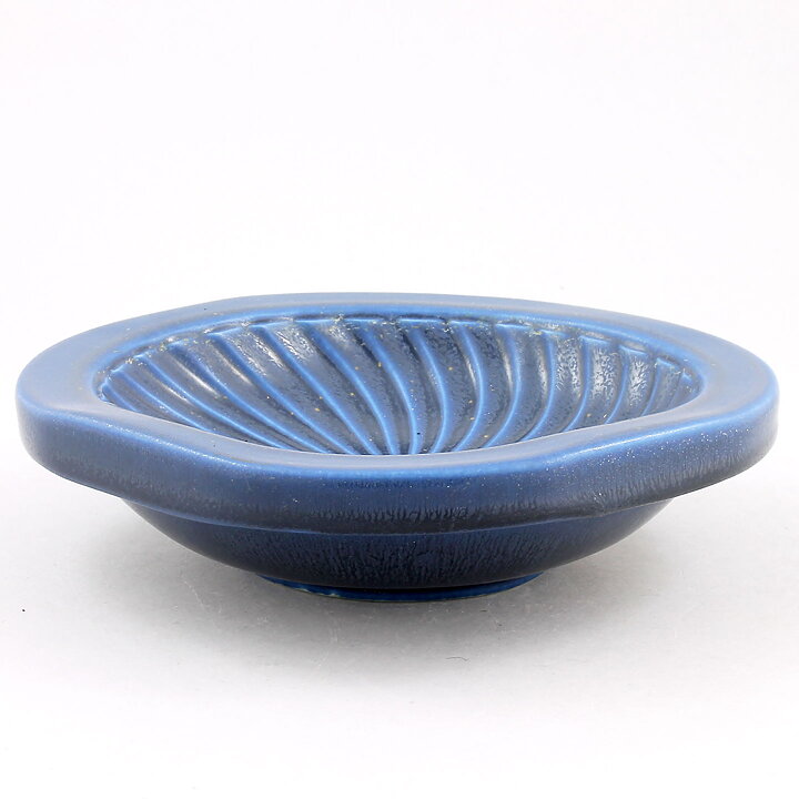 Wilhelm Kåge (KAPA 1958) Blue Octagonal Bowl with Relief 18 cm (2)