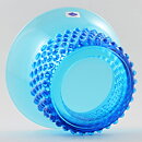 Saara Hopea (Nyppylä 1952) Turquoise Bowl with Bead Relief 15 cm (2)