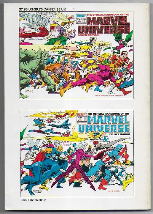 Official Handbook of The Marvel Universe Volume 1 TP VF 3rd Printing