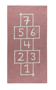 Barnmatta Hopschotch Pink 80x160cm