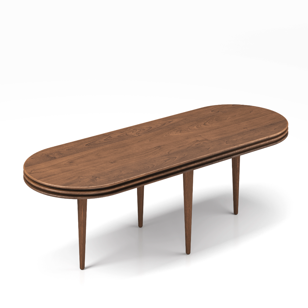 Groove Coffee Table Oval 120-160 cm -dk3 - 5