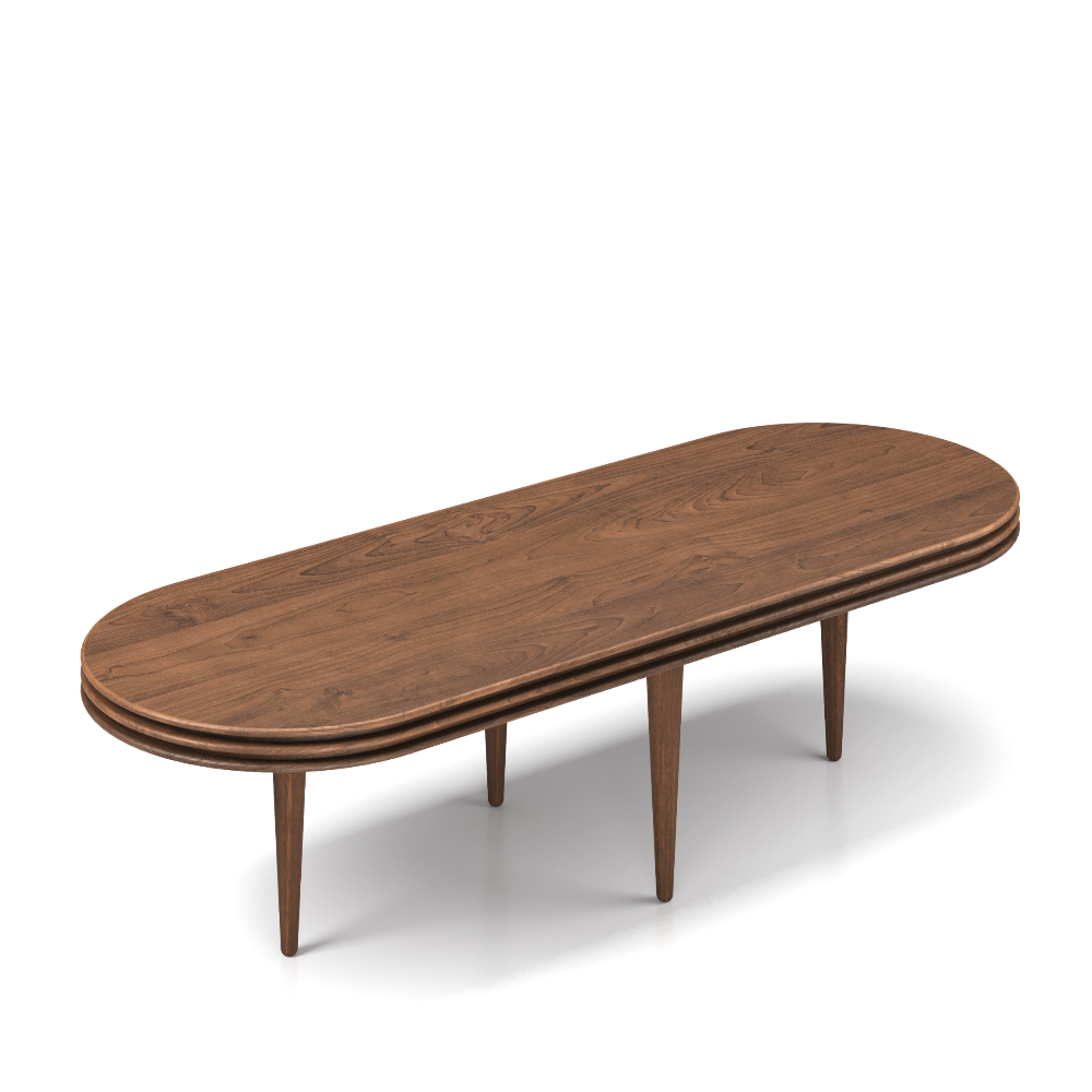 Groove Coffee Table Oval 120-160 cm -dk3 - 4