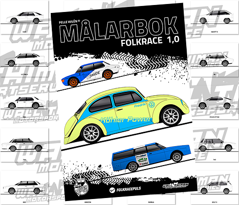 Målarbok Folkrace 1,0 Utförsäljning!