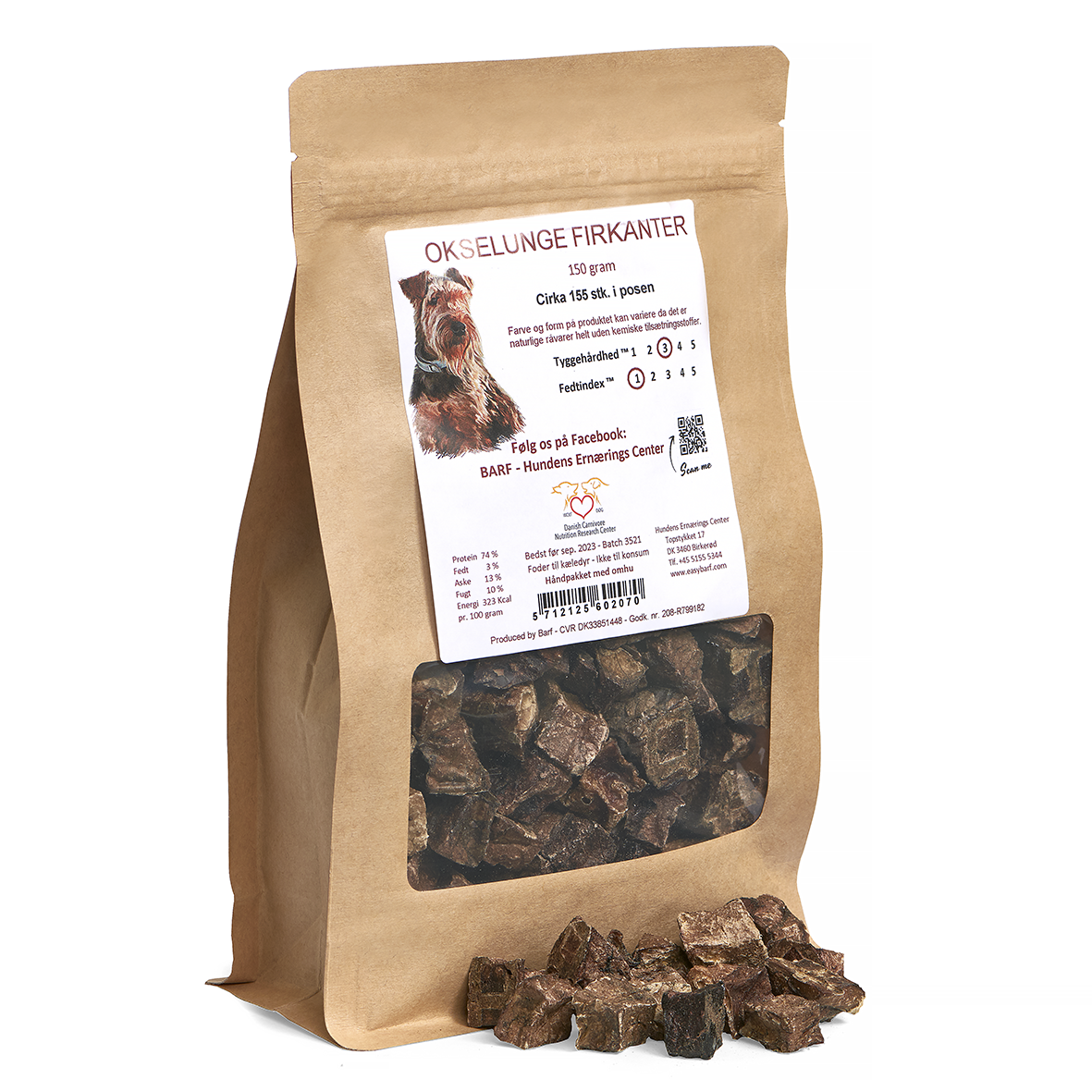 Barf Beef Lung Squares 150 g