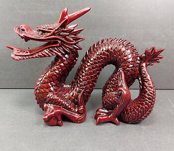 Feng Shui drake  - Röd (Styrka)  - 19cm