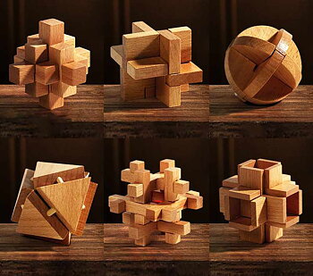 Brain Exercise Wooden Puzzle Difficulty Level 2