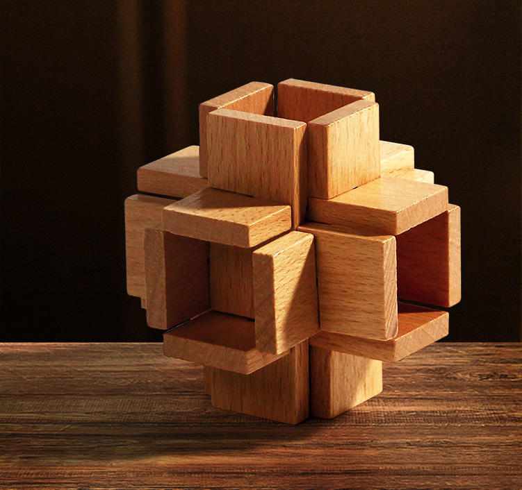 Brain Exercise Wooden Puzzle Difficulty Level 2 - 7