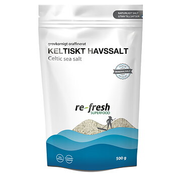 Keltiskt Celtic havssalt grovkornigt Re-fresh Superfood 500g