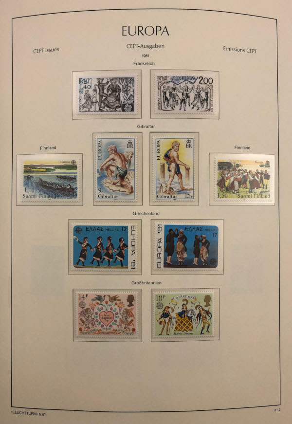 Samling Europa CEPT 1981-1992 - 2