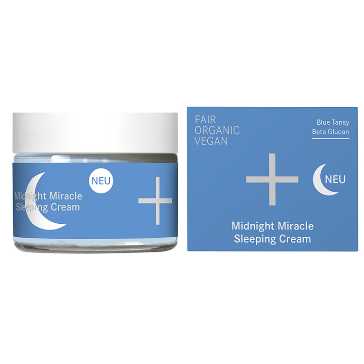 I+m Naturkosmetik Nattkräm blå burk med vitt lock