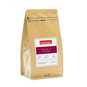 Trismoka - Brasil - Mörkostade hela kaffebönor - 250g