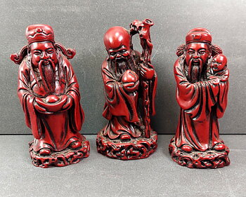 Tre Visa Men - Sanxing (deities) - Set - 12cm