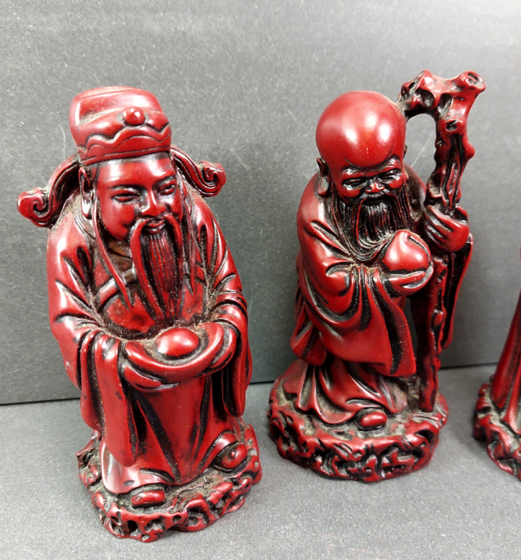 Tre Visa Men - Sanxing (deities) - Set - 12cm - 2