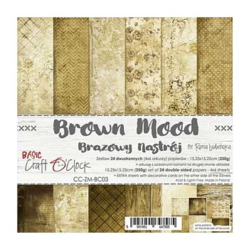 Craft o Clock 6x6 PPad -Brown Mood
