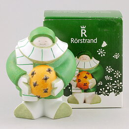 Jakob Robertsson (Julfiguriner 2003) Joyous Boy Chris with Orange 17 cm <with Box>