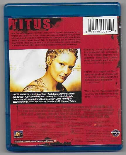 Titus Blu-ray Twilight Time Limited Edition