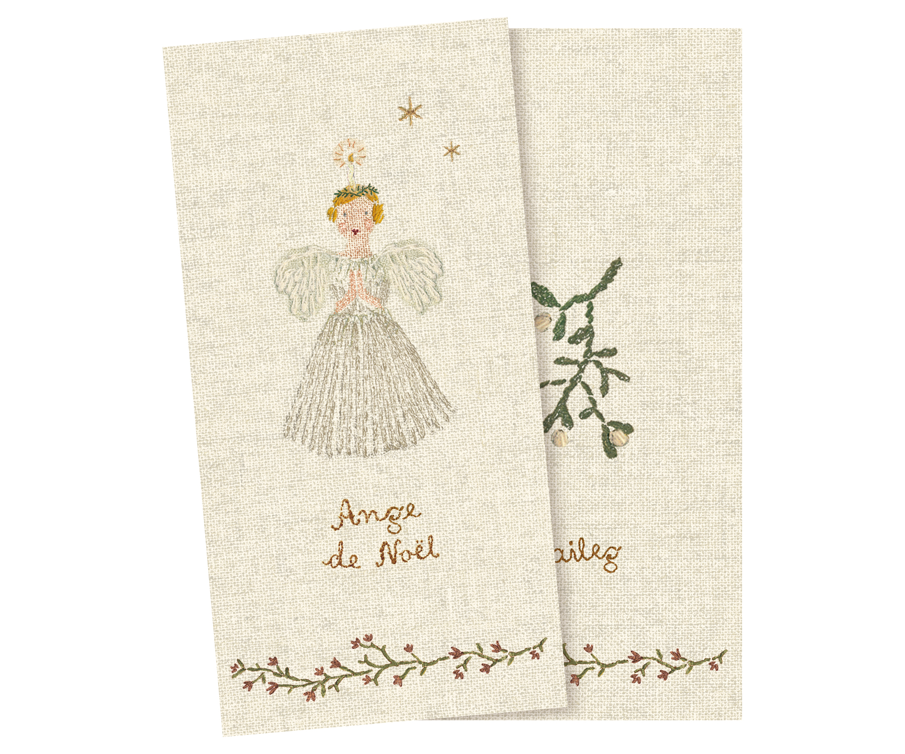 Maileg, jul, serviet, Ange de Noël hvid, lille, 16 styk