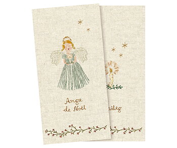 Maileg, Christmas, napkin, Ange de Noël blue, small