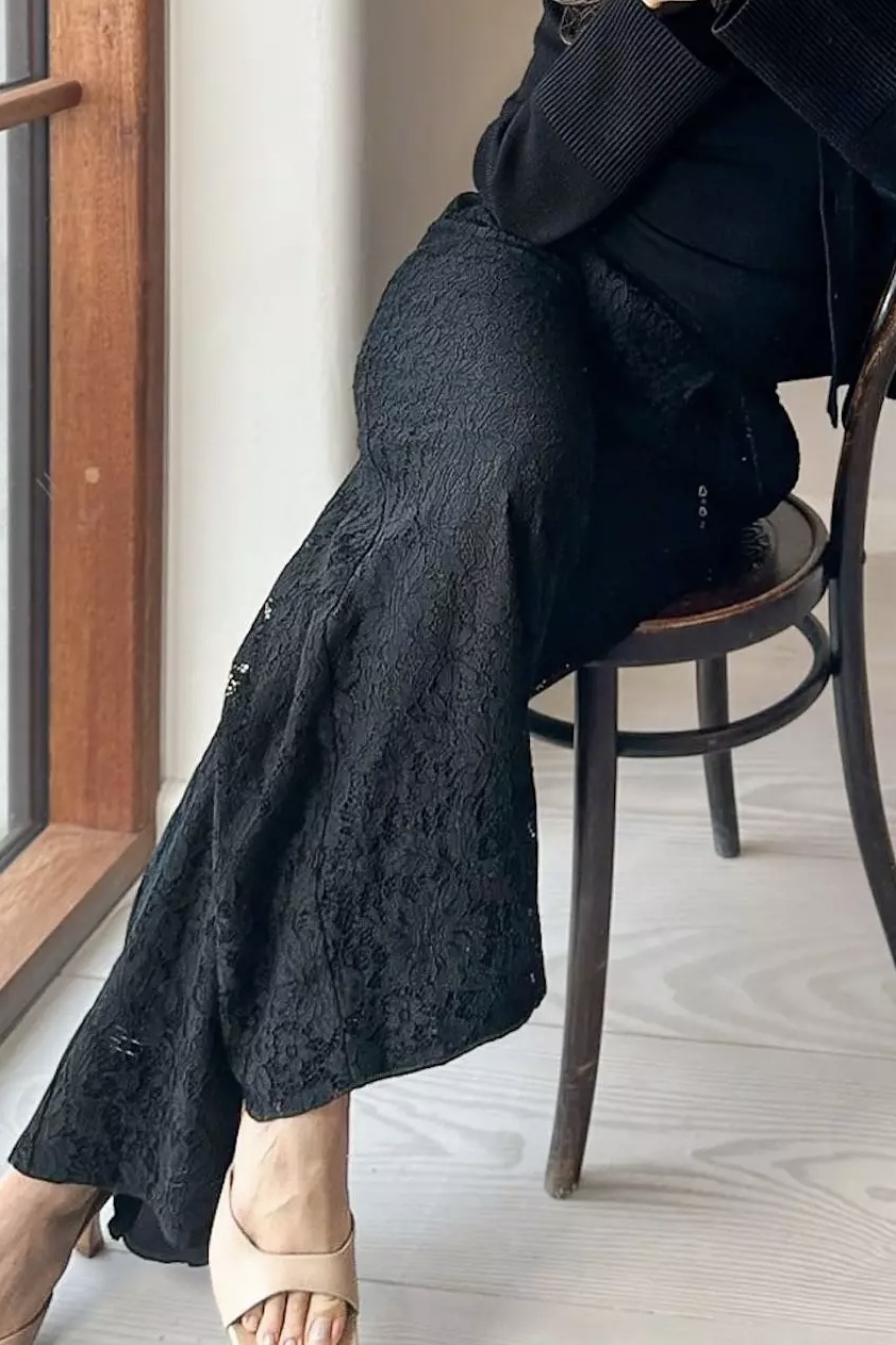 Neo Noir - Madison Lace Pants Black - 5