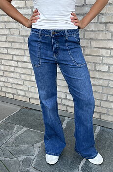 Toxic Stretchjeans Rak Mellantvätt