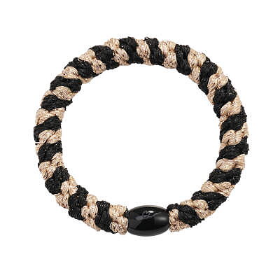Ella Elastic 10-pack Glitter Stripe Black Beige