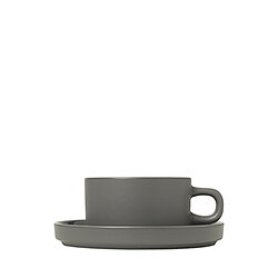 PILAR, Set med 2 tekoppar & fat, 4 pcs, Pewter